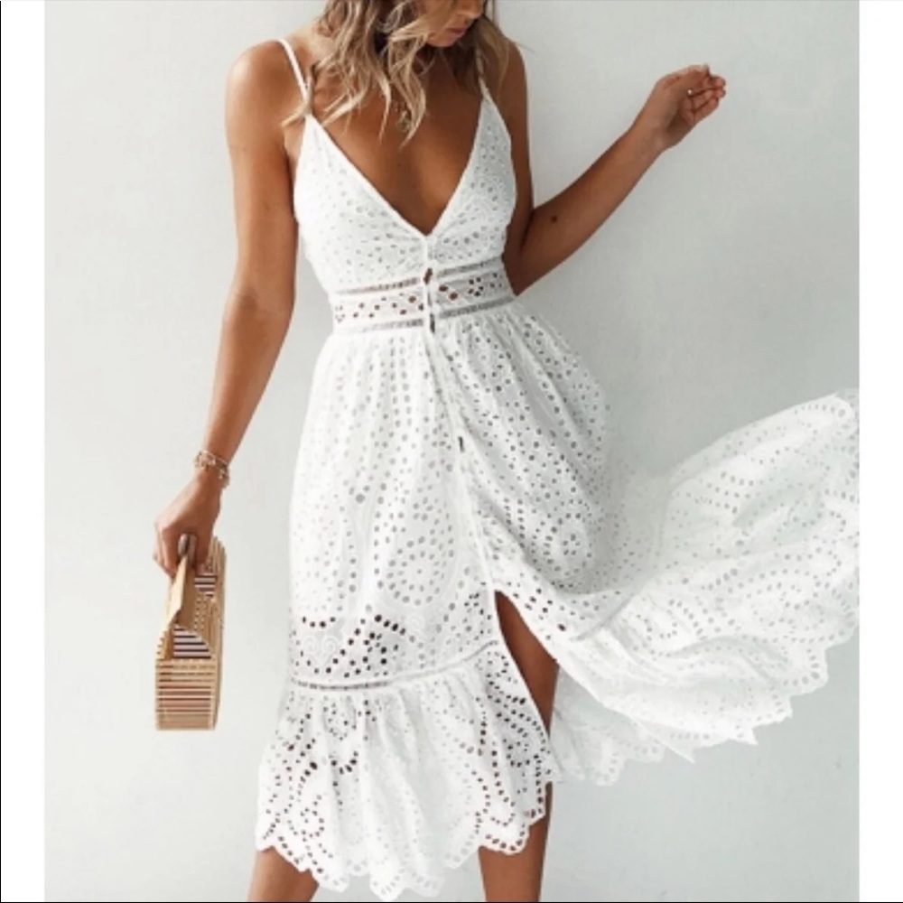 Hello Molly White Dress Size 10